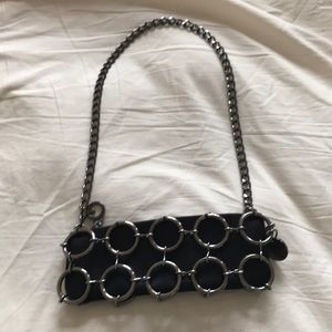 Guess Wristlet Black with chain strap